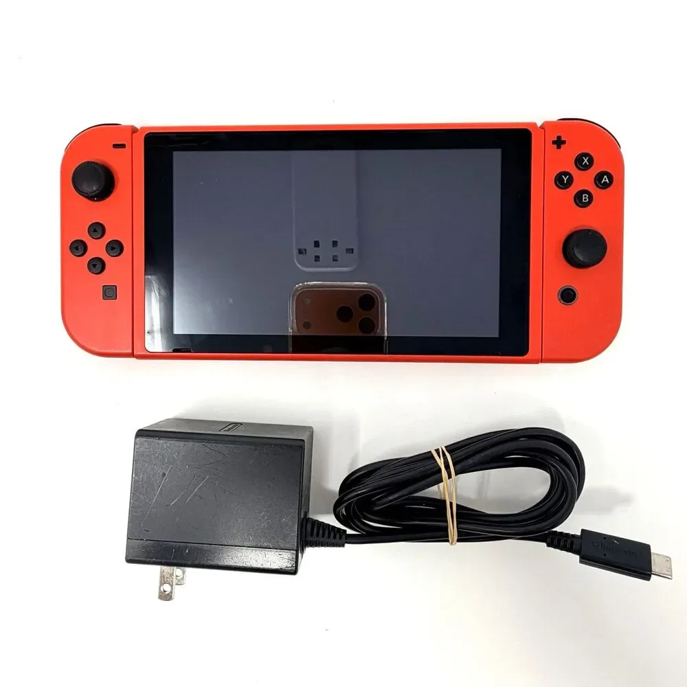 Nintendo Switch Mario Red Edition Console Red Joy Con Gaming System